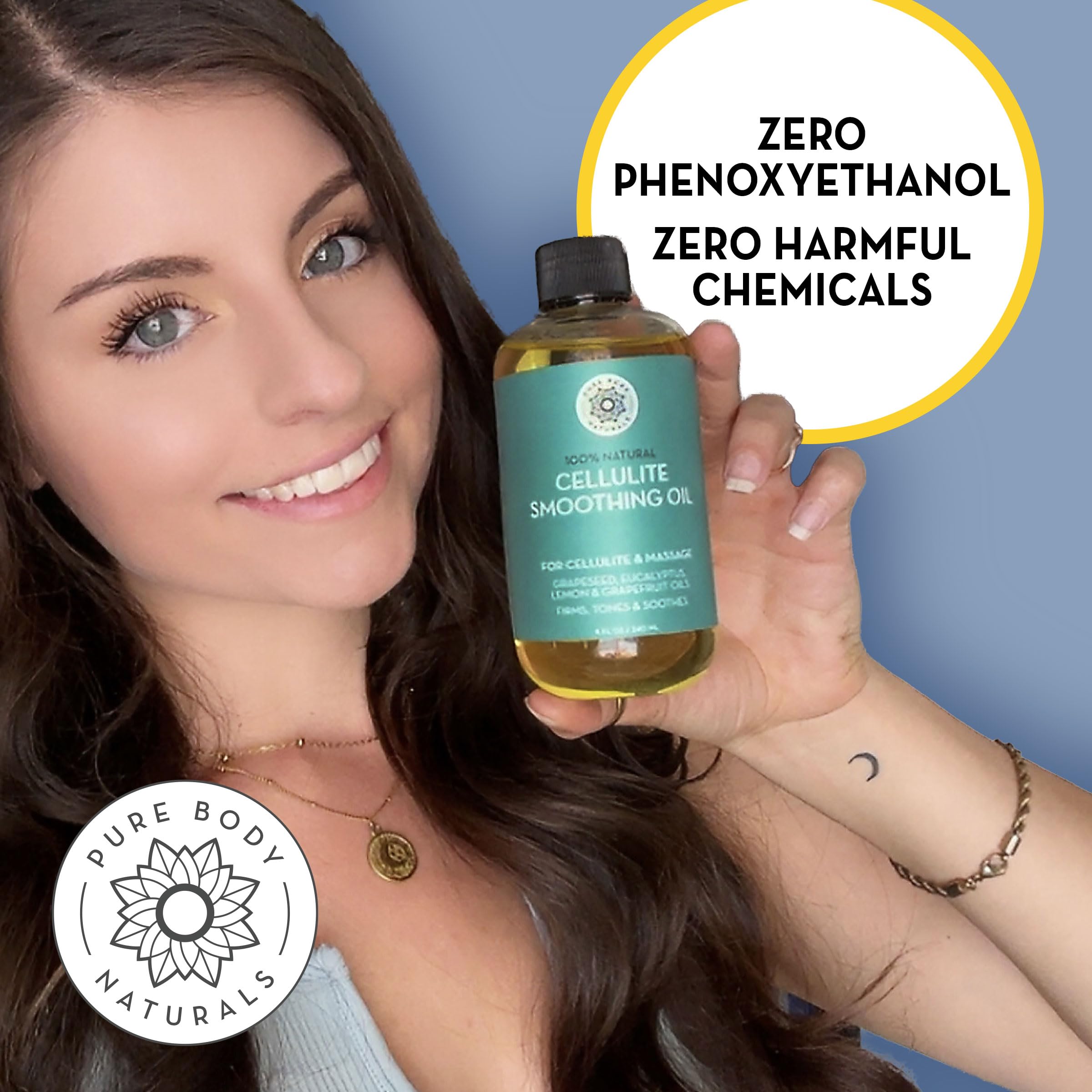 Pure Body Naturals gotas y textura ligera del aceite, absorción rápida
