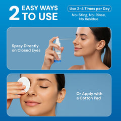 PURE & CLEAN niebla fina del spray demostrando cobertura suave y humectante
