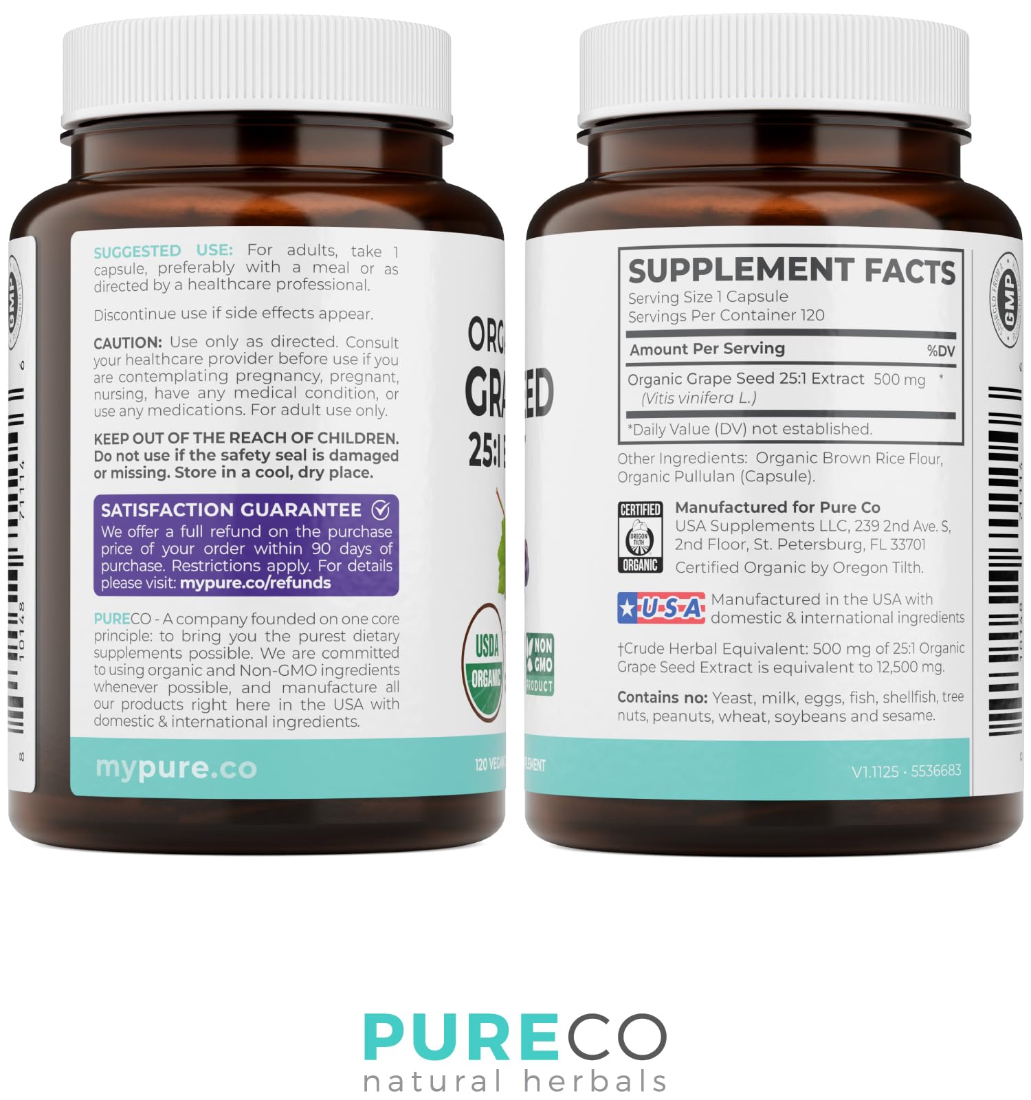 PURE CO envase en cocina sana sugiere uso diario conveniente