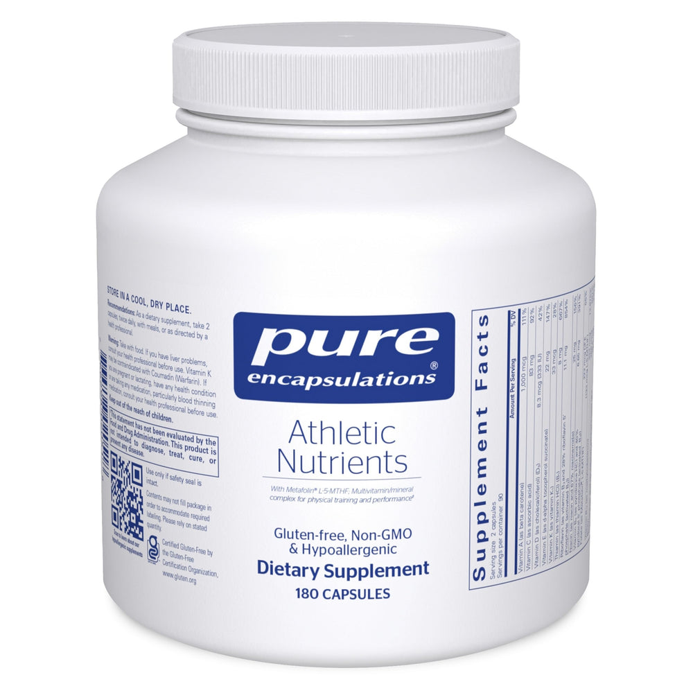 Pure Encapsulations envase frontal que muestra diseño y cantidad, mejor control suplementario