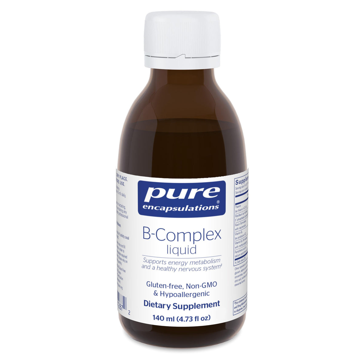 Pure Encapsulations botella frontal mostrando volumen y etiqueta clara — fácil identificación