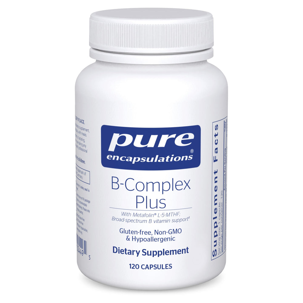 Pure Encapsulations frente del envase mostrando la fórmula y beneficio de apoyo nervioso