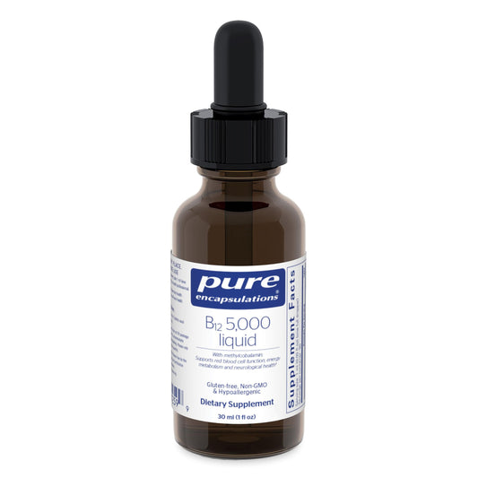 Pure Encapsulations frasco frente mostrando etiqueta y beneficio de pureza