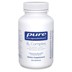 Pure Encapsulations envase frontal mostrando 120 cápsulas y limpieza de etiqueta
