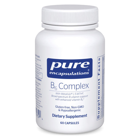 Pure Encapsulations frasco frontal mostrando etiquetado claro y confianza