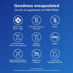 Pure Encapsulations etiqueta ampliada con información de pureza