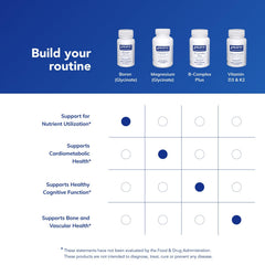 Pure Encapsulations suplemento junto a un vaso de agua en una rutina matinal saludable