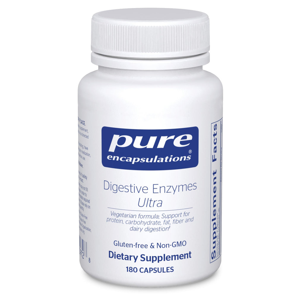 Pure Encapsulations botella frontal mostrando etiqueta clara y beneficios