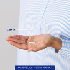 Pure Encapsulations cápsulas esparcidas en superficie, ayuda visual de dosis diaria