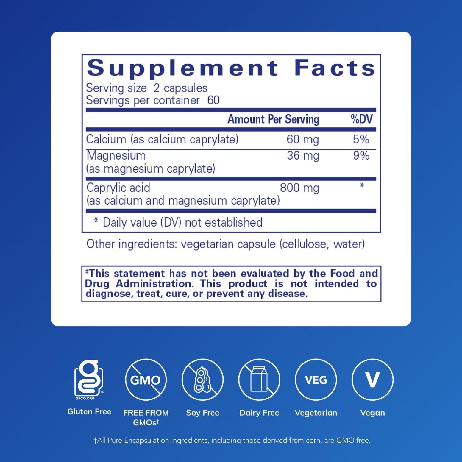 Pure Encapsulations cápsula en mano para dosificación fácil y práctica