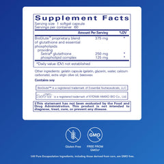 Pure Encapsulations primer plano de cápsula blanda que destaca su absorción