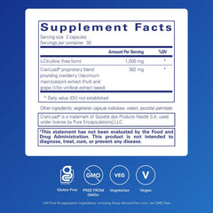 Pure Encapsulations cápsula en primer plano para apreciar textura y tamaño