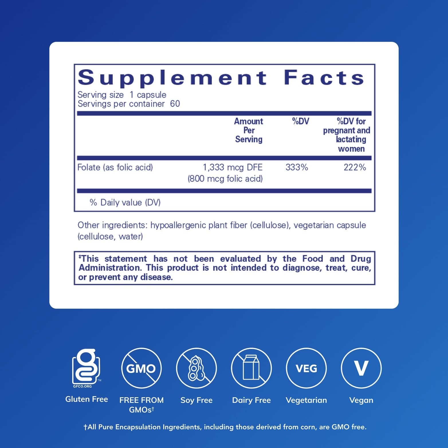 Pure Encapsulations cápsula en mano para mostrar tamaño y facilidad de ingestión