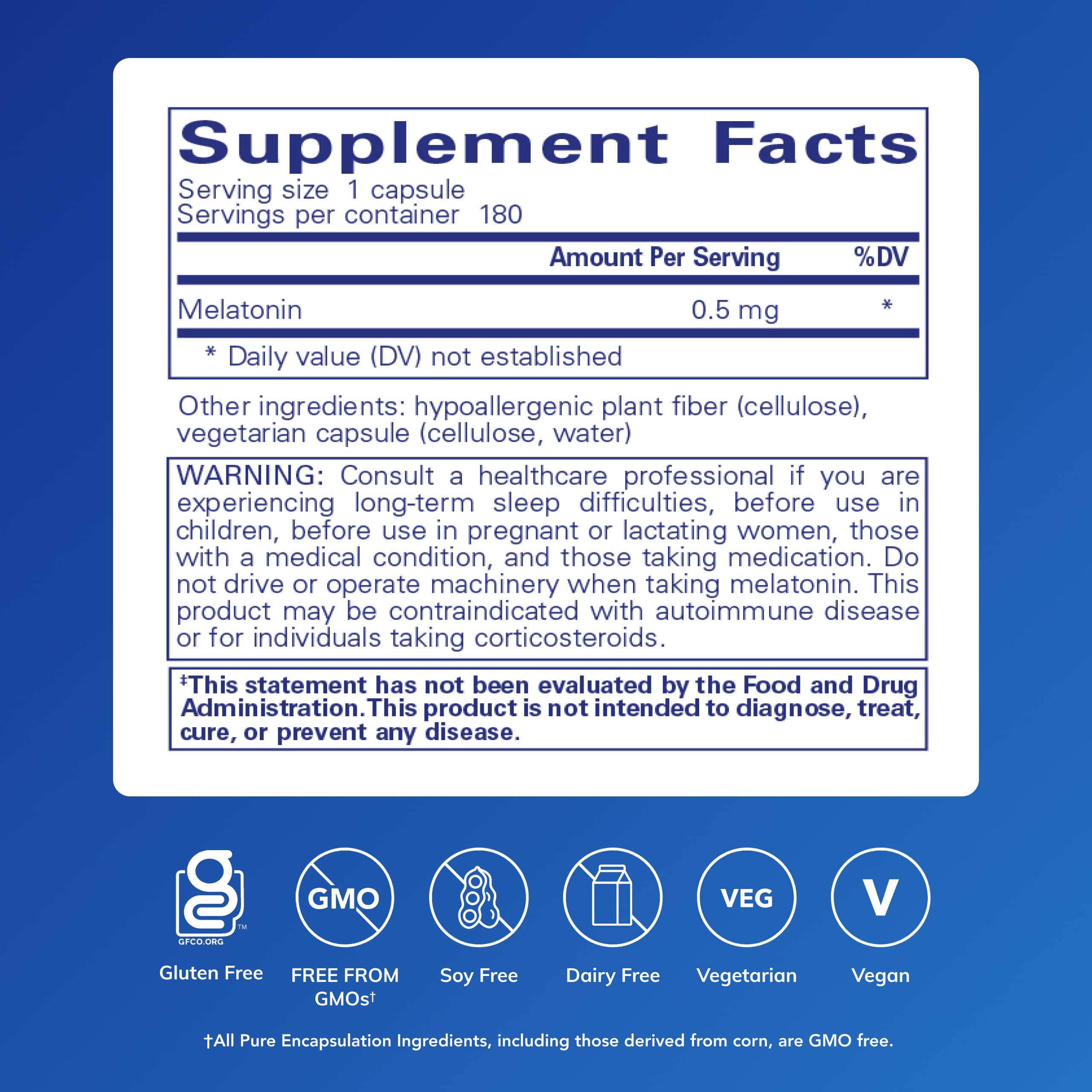 Pure Encapsulations cápsulas detalle textura que sugiere formulación pura y segura