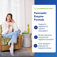 Pure Encapsulations cápsulas en la palma para comparar tamaño y dosificación práctica