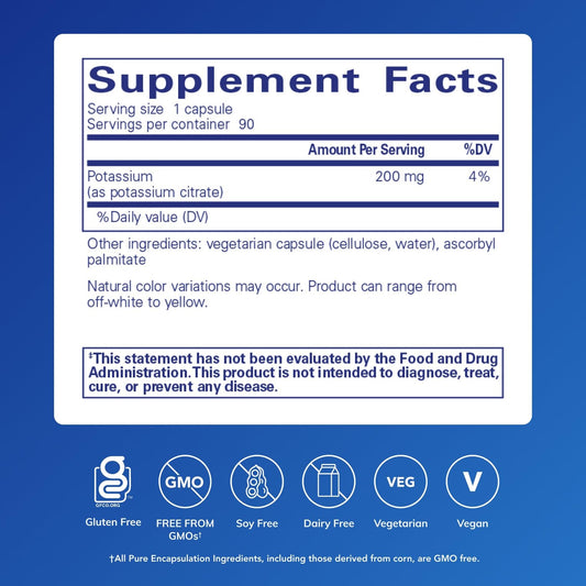 Pure Encapsulations cápsulas en la mano ilustrando fácil ingestión y tamaño práctico