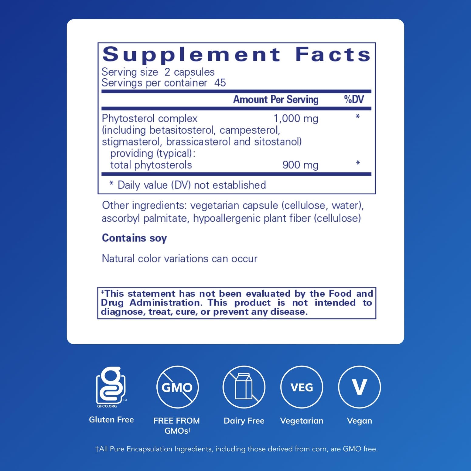 Pure Encapsulations cápsulas en mano para fácil dosificación y conveniencia