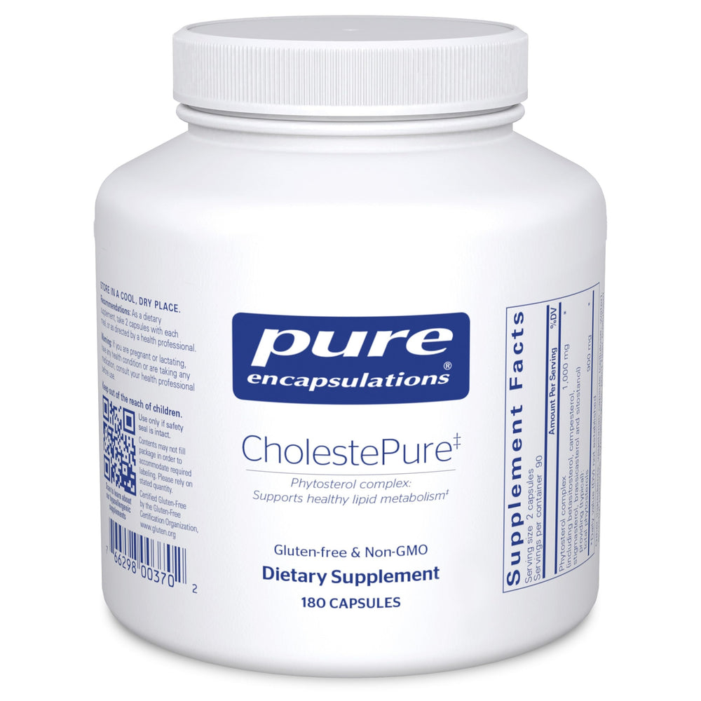 Pure Encapsulations frasco al frente mostrando diseño y confianza