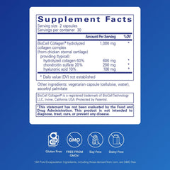 Primer plano de una cápsula de Pure Encapsulations Collagen JS para fácil deglución