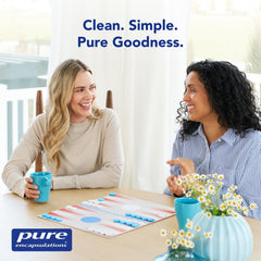 Pure Encapsulations comparación de tamaño con moneda para referencia