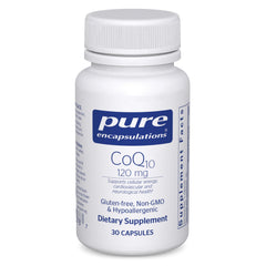 Pure Encapsulations frasco frontal mostrando etiqueta clara y beneficio energético