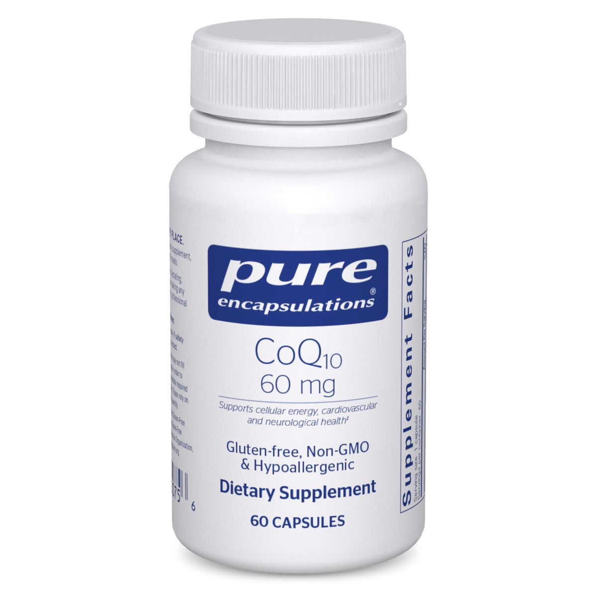 Pure Encapsulations frasco frontal mostrando etiqueta clara y beneficios