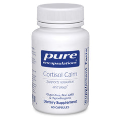 Pure Encapsulations botella frontal que muestra beneficio de calma y confianza