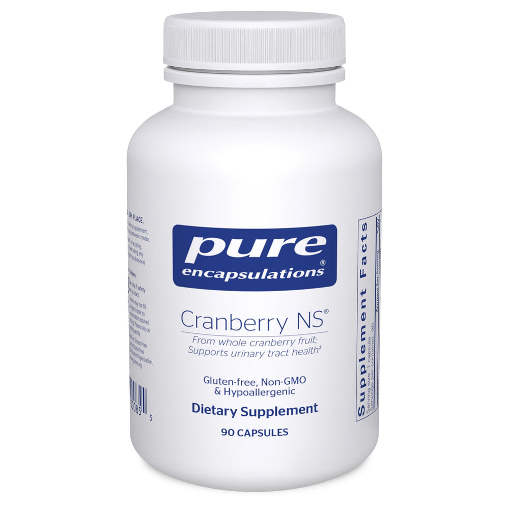 Pure Encapsulations envase frontal con cápsulas, aporta apoyo urinario sin azúcares