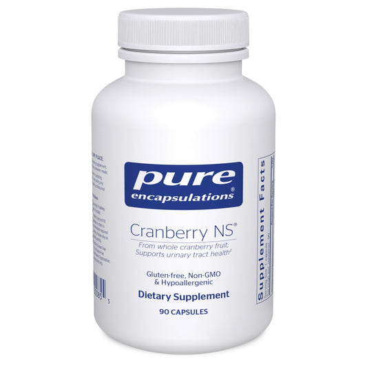 Pure Encapsulations envase frontal con cápsulas, aporta apoyo urinario sin azúcares