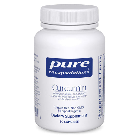 Pure Encapsulations bote frontal mostrando 60 cápsulas y beneficios limpios