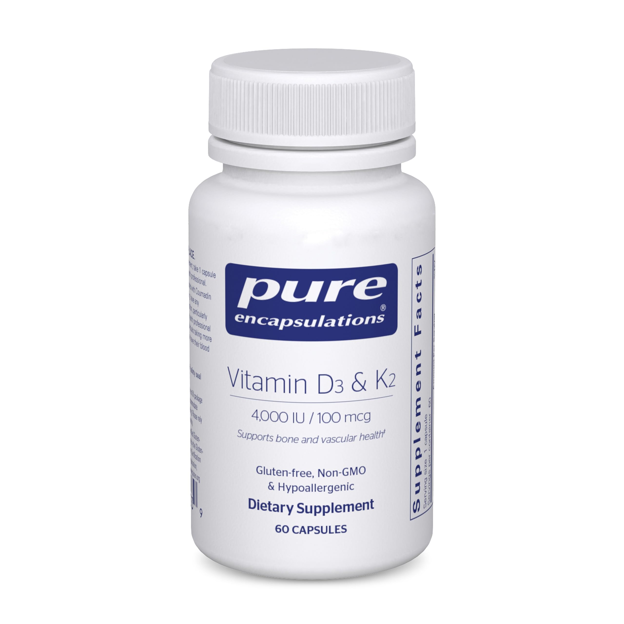 Pure Encapsulations envase frontal mostrando etiqueta clara y beneficios