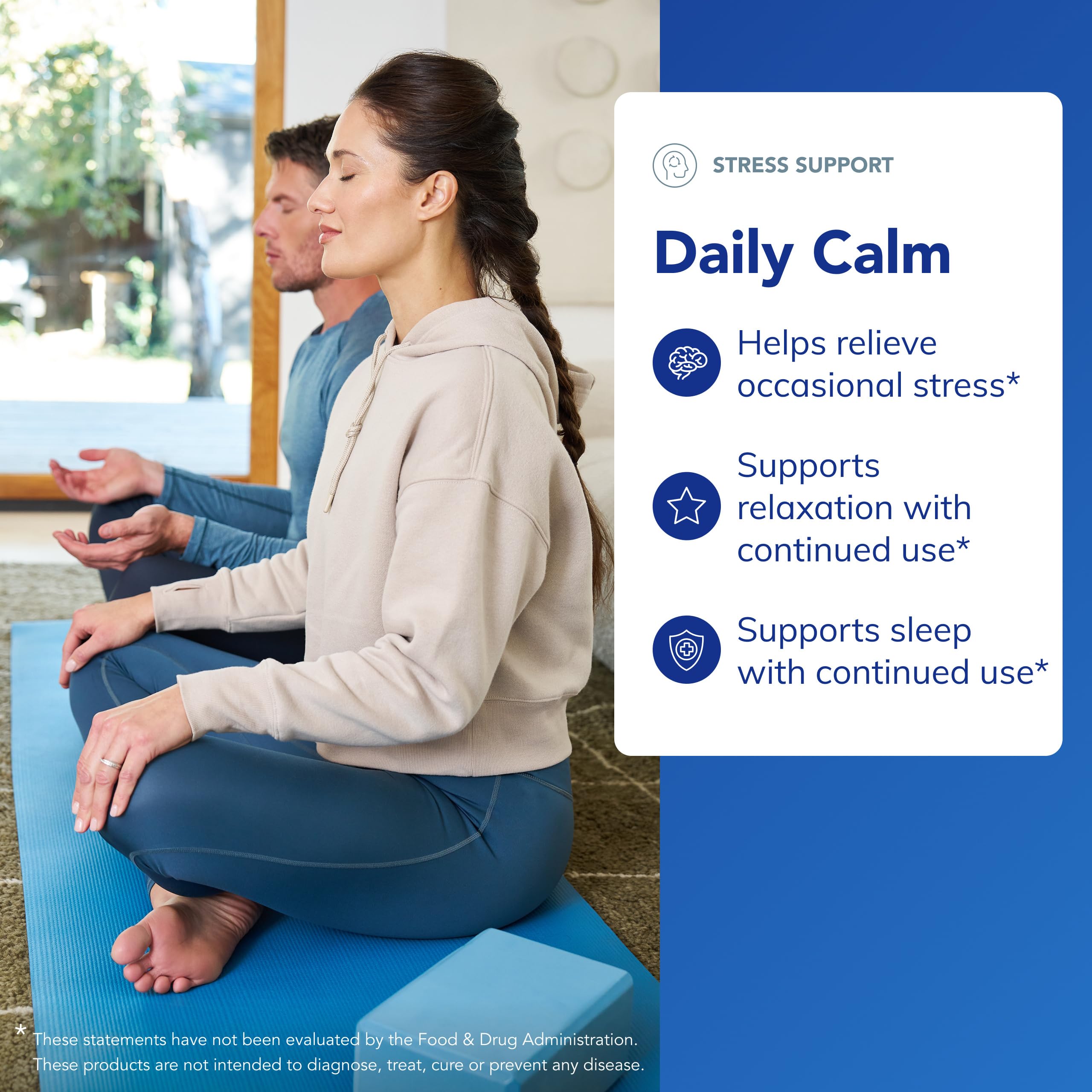 Pure Encapsulations etiqueta Daily Calm con lista de ingredientes transparente