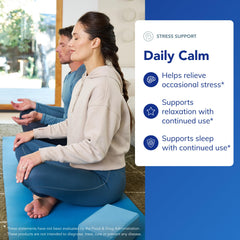 Pure Encapsulations etiqueta Daily Calm con lista de ingredientes transparente