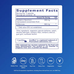 Pure Encapsulations detalle de la etiqueta con información de dosis y calidad