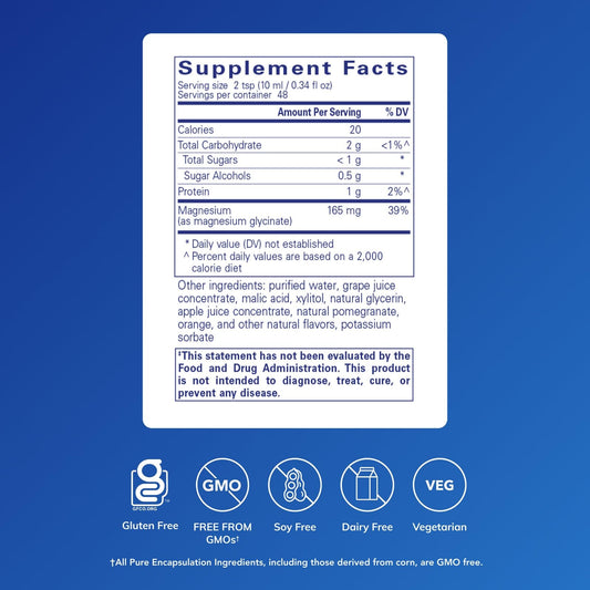 Pure Encapsulations etiqueta con información nutricional clara y confiable
