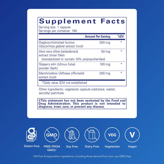 Pure Encapsulations detalle de cápsulas veganas que facilita la ingestión