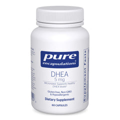Pure Encapsulations botella frontal mostrando 60 cápsulas y ventaja de pureza