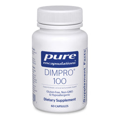 Pure Encapsulations envase frontal mostrando presentación y beneficio de apoyo hormonal