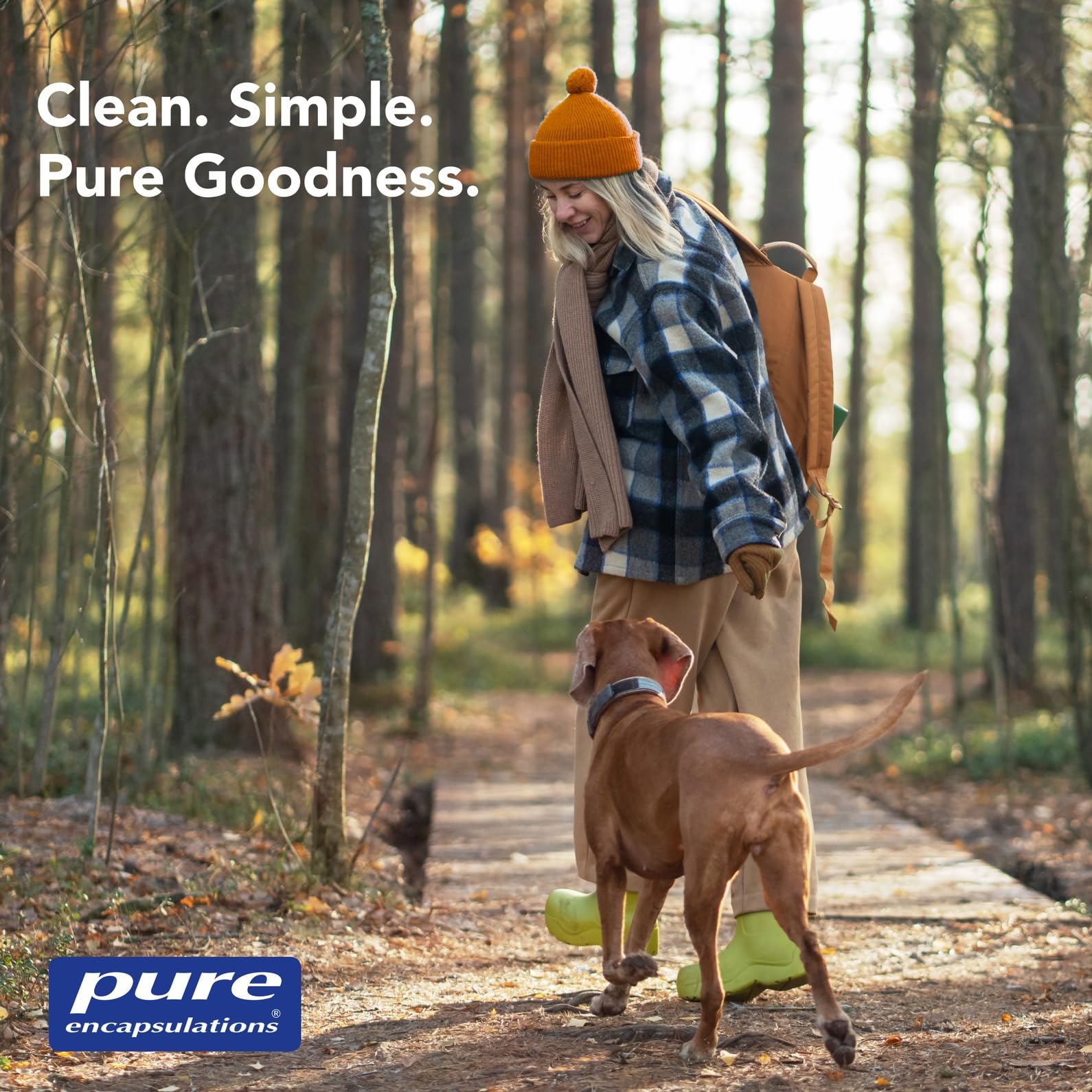 Pure Encapsulations frasco abierto con cápsulas dispersas que indica contenido