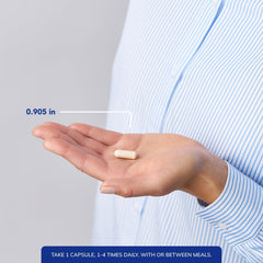 Pure Encapsulations frasco abierto con cápsulas para dosificación fácil