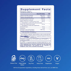 Pure Encapsulations etiqueta mostrando ingredientes y pureza