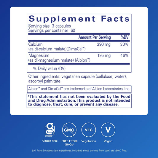 Pure Encapsulations etiqueta detalle con ingredientes y pureza, información clara