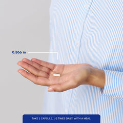 Pure Encapsulations etiqueta información con datos de dosis y pureza
