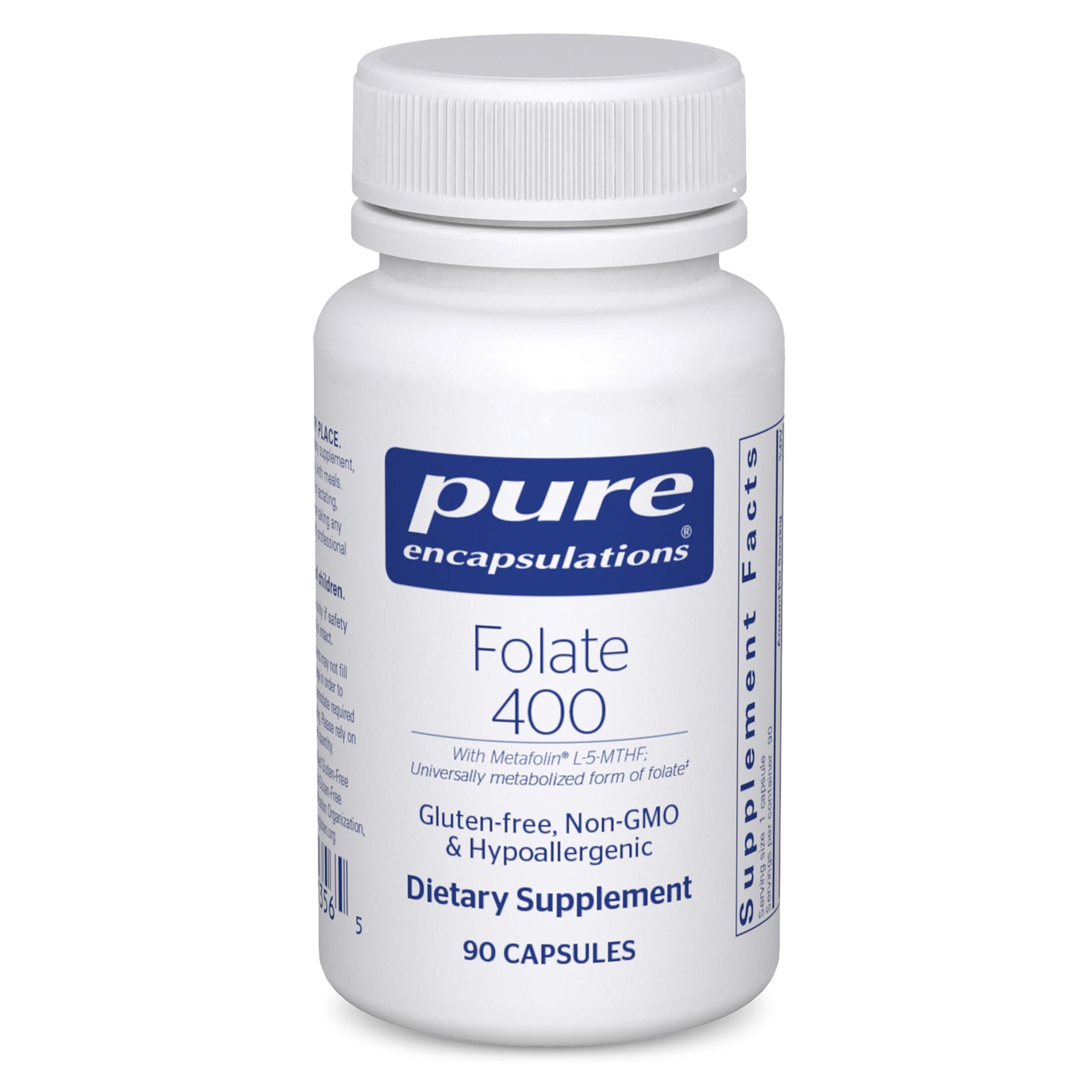 Pure Encapsulations frasco frontal mostrando 90 cápsulas y etiqueta clara