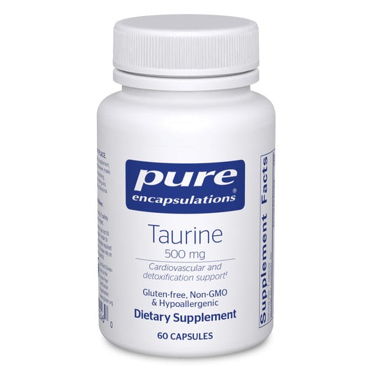 Pure Encapsulations frasco frontal mostrando etiqueta clara y beneficios