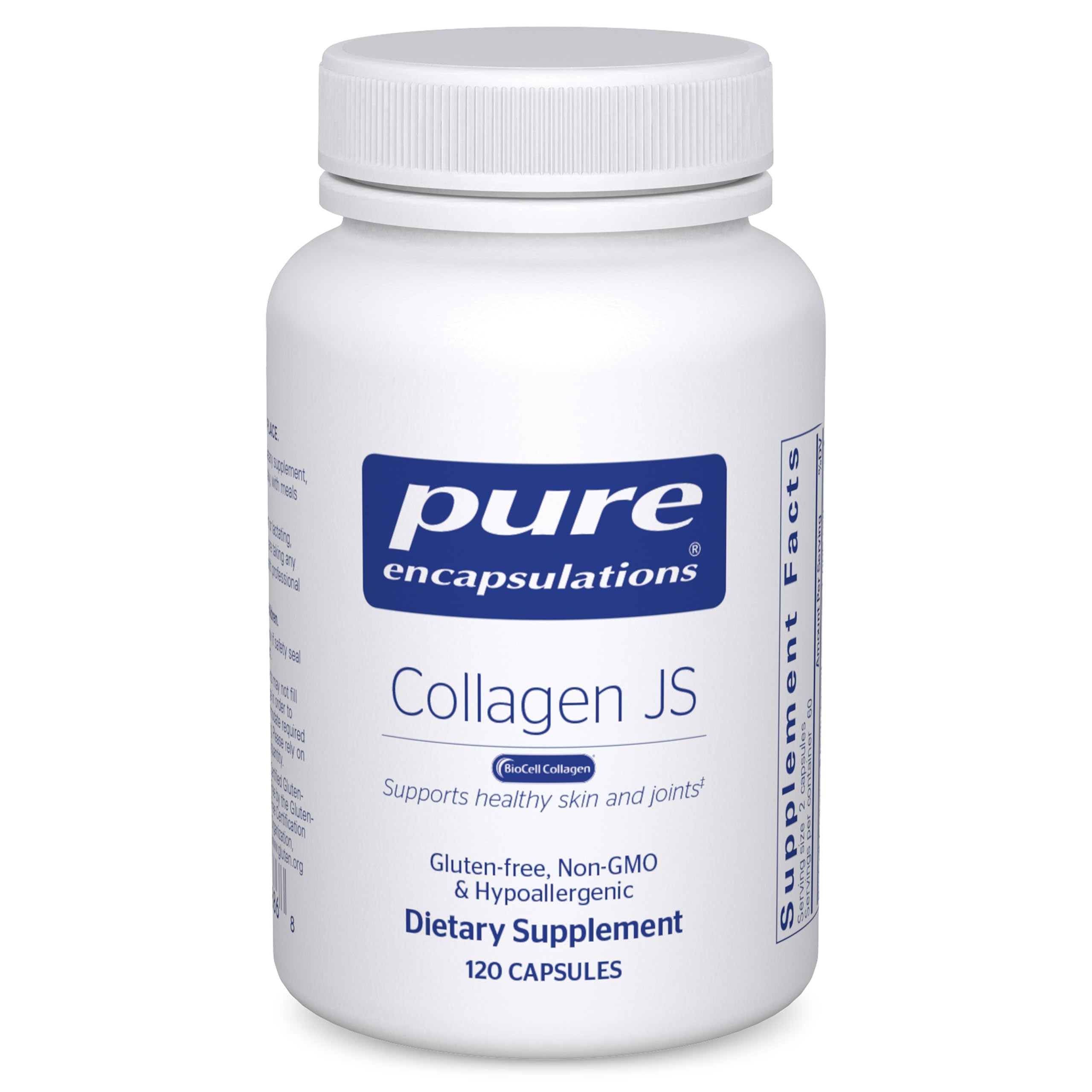 Pure Encapsulations frasco frontal mostrando etiqueta y beneficio de apoyo articular