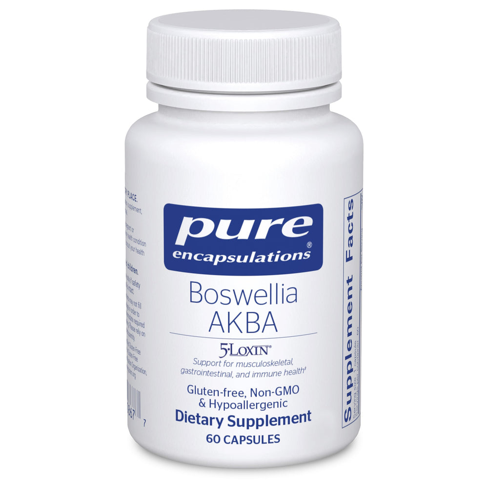 Pure Encapsulations frasco frontal mostrando 60 cápsulas y etiqueta clara para confianza