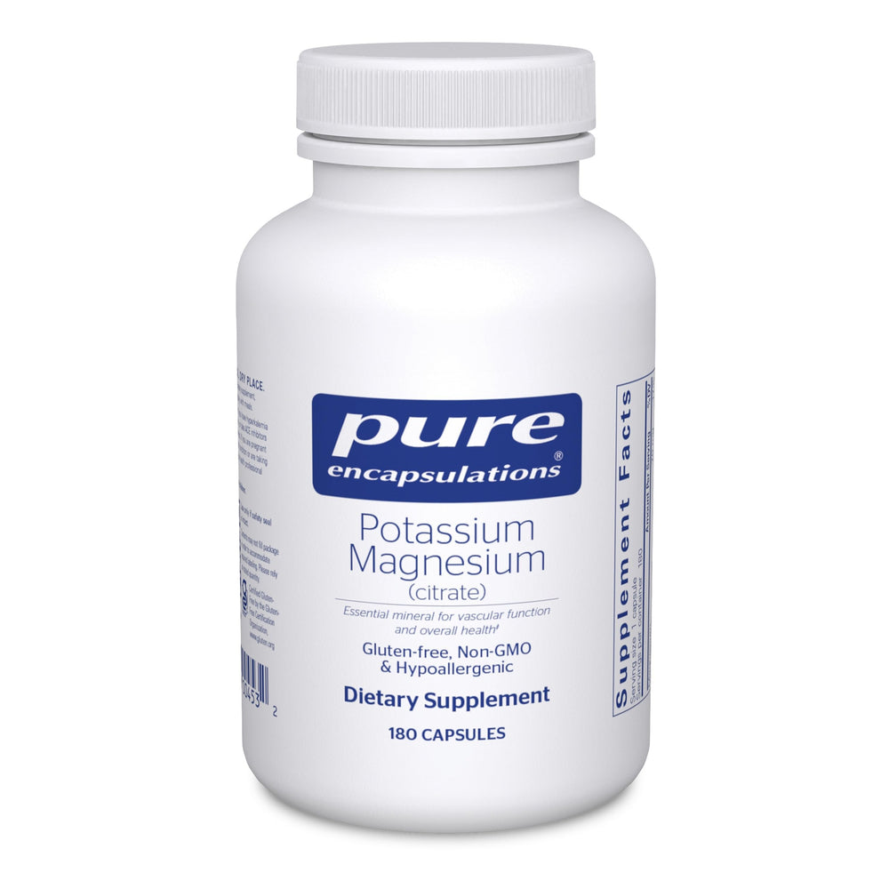 Pure Encapsulations frasco frontal mostrando etiqueta y cantidad 180 cápsulas para confianza
