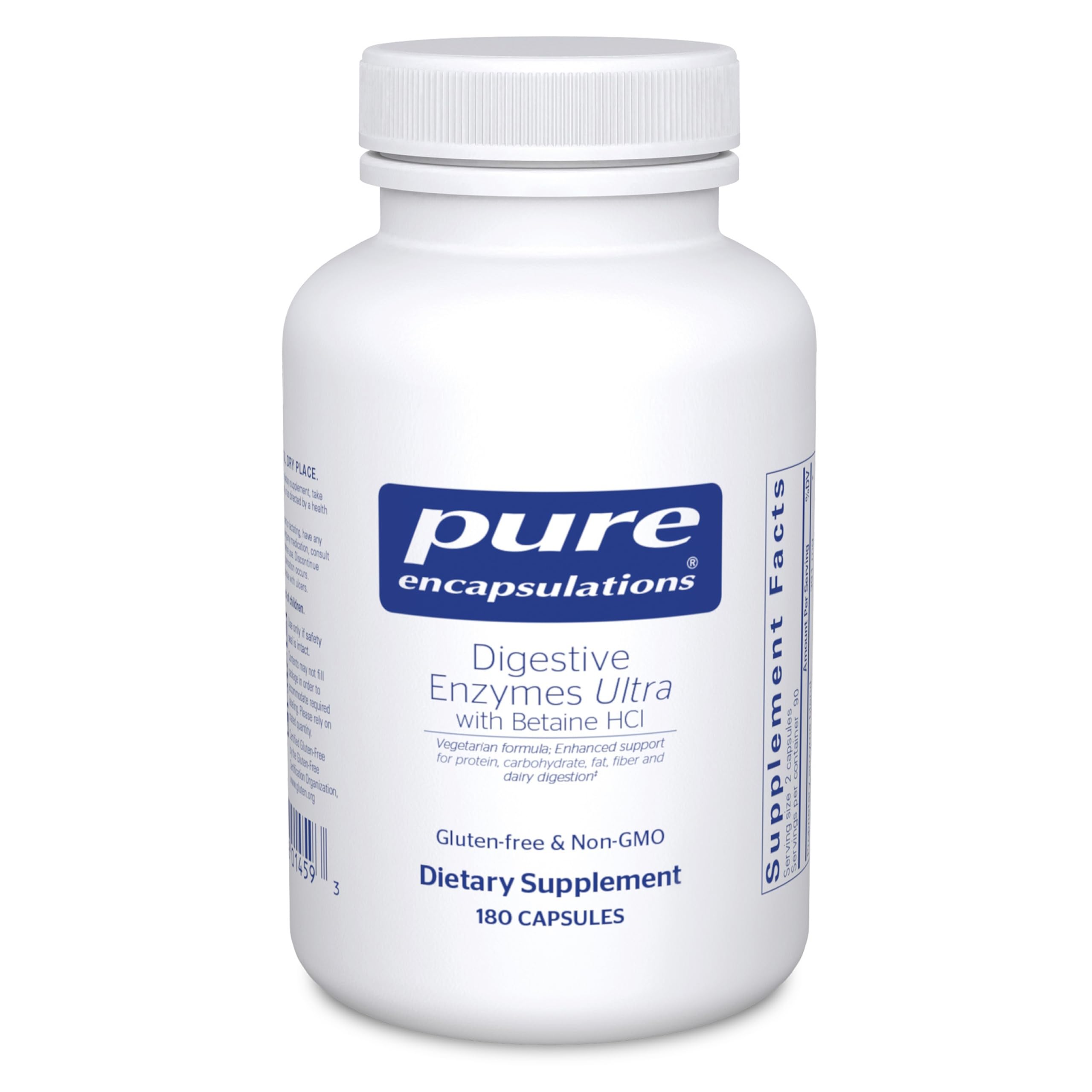 Pure Encapsulations frasco frontal mostrando la etiqueta y beneficios