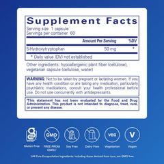 Pure Encapsulations etiqueta lateral con información de dosis y pureza